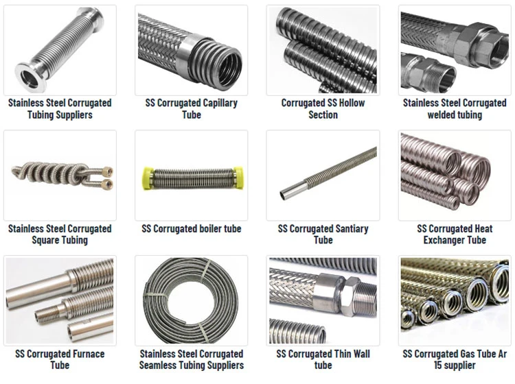SS304 316L Tubo de mangueira flexível trançado Mangueira de metal flexível ondulada resistente à corrosão 0