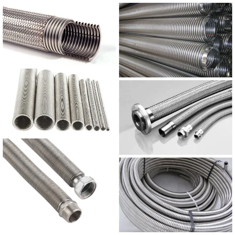 SS304 316L Tubo de mangueira flexível trançado Mangueira de metal flexível ondulada resistente à corrosão 1