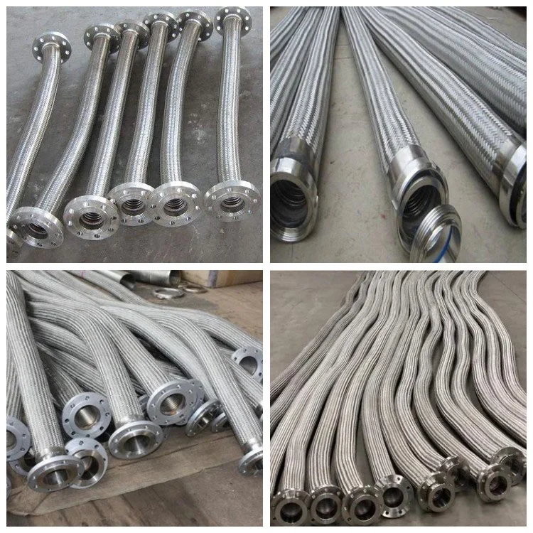 SS304 316L Tubo de mangueira flexível trançado Mangueira de metal flexível ondulada resistente à corrosão 4