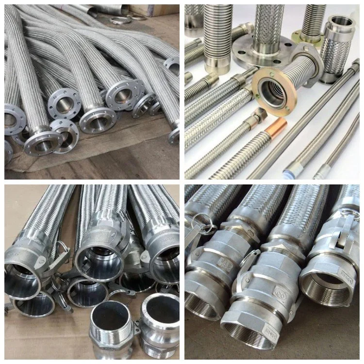 SS304 316L Tubo de mangueira flexível trançado Mangueira de metal flexível ondulada resistente à corrosão 5