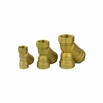 Direito INO10101 3 4 Brass Y Filtros Tubulação 2 X Fêmea Filamento Brass Filtro válvula