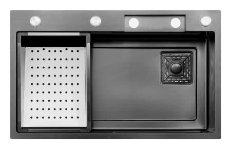 Tamanho personalizado Nano revestimento Lavatórios de cozinha feitos à mão Lavatório exterior de aço inoxidável