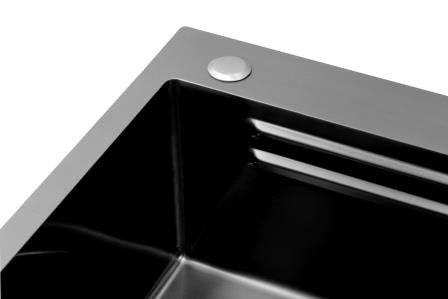 Tamanho personalizado Nano revestimento Lavatórios de cozinha feitos à mão Lavatório exterior de aço inoxidável