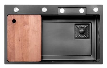 Tamanho personalizado Nano revestimento Lavatórios de cozinha feitos à mão Lavatório exterior de aço inoxidável