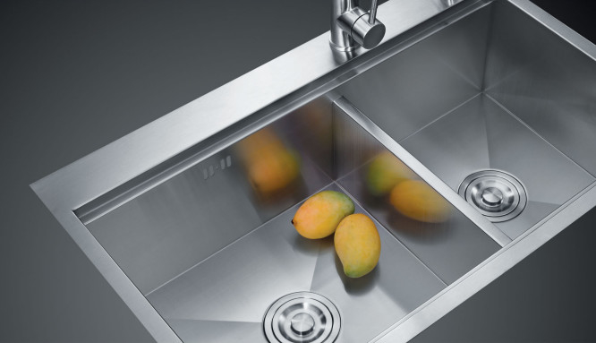 Lave comercial de cor prateada de aço inoxidável