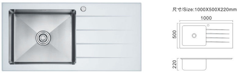 Banheiros de cozinha de 81 cm tipo de lavatório de aço inoxidável comercial