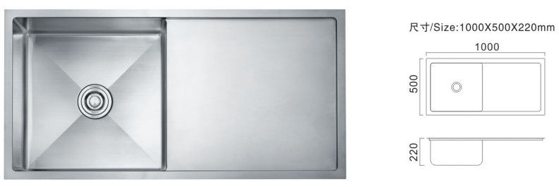 Banheiros de cozinha de 81 cm tipo de lavatório de aço inoxidável comercial