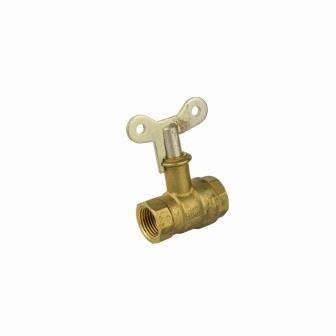 INOB300 Válvulas de Esferas de Brass Padrão Bore Key Handle 1/2in - 3/4in Fêmea Thread Lock Ball Valve