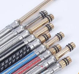 Tubos flexíveis de aço inoxidável de metal trançado Tubos de torneira de lavatório Fêmea para Fêmea Fêmea para Homem