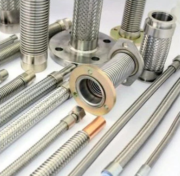 SS304 316L Tubo de mangueira flexível trançado Mangueira de metal flexível ondulada resistente à corrosão