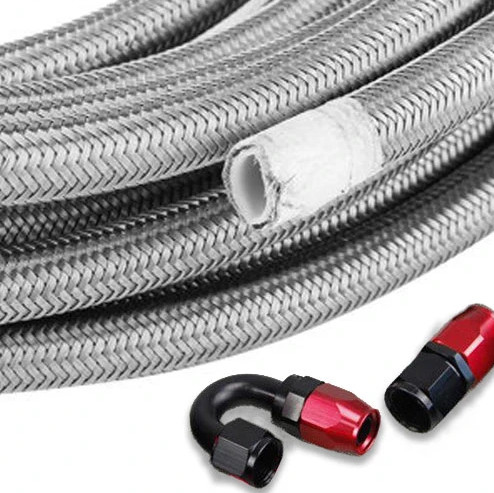 5/16 polegadas mangueiras flexíveis aço inoxidável trançado PTFE trançado frio de óleo de combustível lineas de mangueira