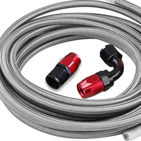 5/16 polegadas mangueiras flexíveis aço inoxidável trançado PTFE trançado frio de óleo de combustível lineas de mangueira