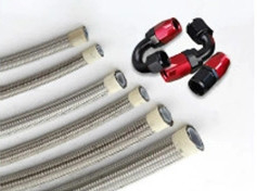 5/16 polegadas mangueiras flexíveis aço inoxidável trançado PTFE trançado frio de óleo de combustível lineas de mangueira