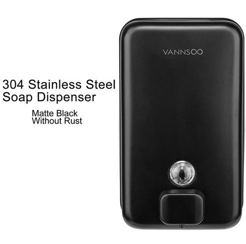 INOVI ZSH12-1200BF-NEGRO Dispensador comercial de sabão preto fosco montado na parede