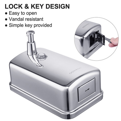 34 onças Banheiro Chuveiro Dispensador de Sabão Corrosão Proof Forro Acessórios de Banho