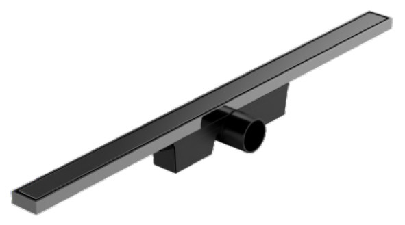 Tipo linear Esgoto de chuveiro cinza DIA 50mm Negro Esgoto linear