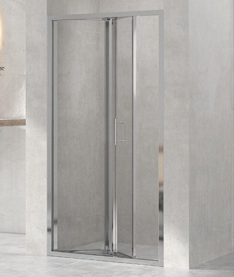 900 mm Cubicles chuveiro cristalino de porta deslizante dobrável 900 X 900 Tubarão