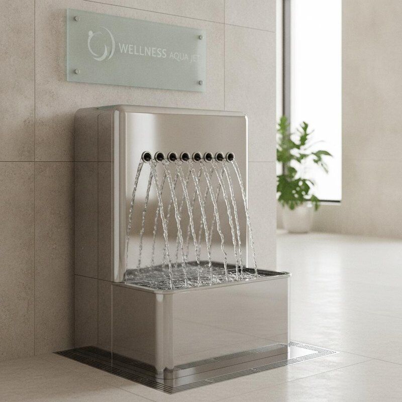 Banheira de hidromassagem com jato na cintura, acabamento cromado, solução perfeita para academias, centros de bem-estar e instalações de spa em hotéis