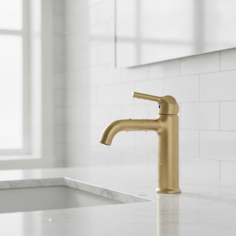 Banheira de água fria de latão borbulhada de latão acabamento Quarta volta Cartucho cerâmico Design de entrada única